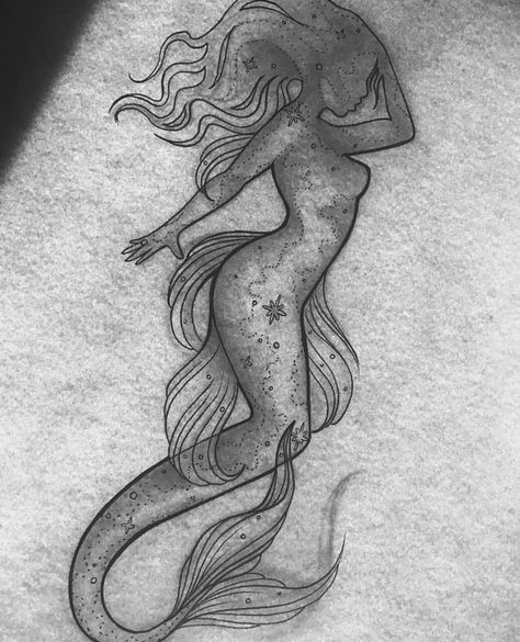 Scary Mermaid, Octopus Mermaid, Mystical Mermaid, Tattoo For Baby Girl, Mermaid Drawing, Tattoo Angel, Mermaid Sketch, Heart Tattoos, Underwater Scene