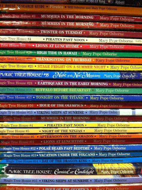 Magic tree house books starting at $1.50 at once open a child Ajax Magic Treehouse Books, Magic Tree House Books, Magic Tree House, Magic Treehouse, Kids Books, Chapter Books, Book Collection, Tree House, A Child