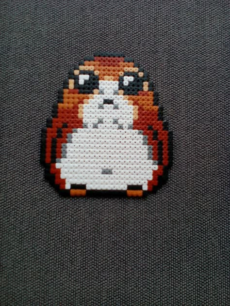 Porg Hama beads Star wars VIII Last Jedi #porg #hama #starwars #lastjedi Starwars Beads Pattern, Star Wars Bead Pattern, Starwars Perler Bead Patterns, Perler Star Wars, Perler Beads Star Wars, Hama Beads Star, Star Wars Perler Bead Patterns, Porg Starwars, Star Wars Pixel Art