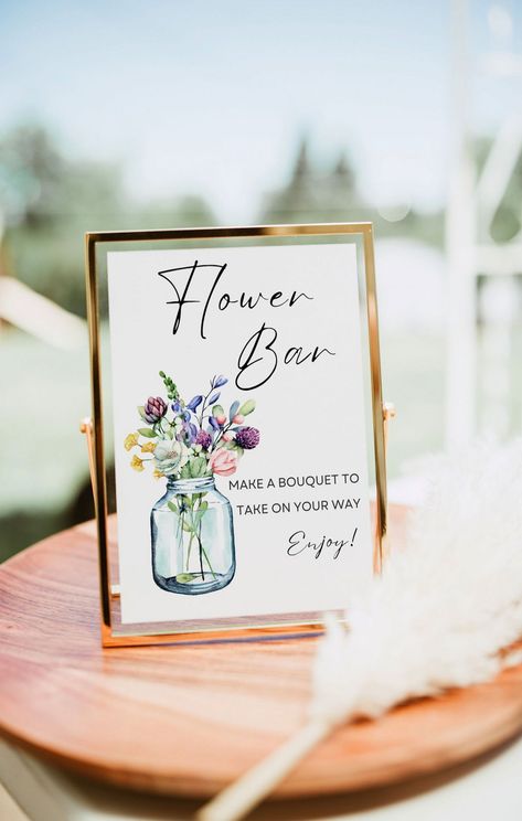 Flower Bar Sign, Wildflower Bouquet Bar Print Template, Floral Bridal Shower Sign, Flower Bar Cart Poster Modern Baby Shower Decor Printable - Etsy #InteriorInspo #Elevating #with #HomeDecorating #Creativity #Flower #InteriorDesign #Events #Floral #Bar #Ideas #HomeDecor #DecorTips #DecorInspiration Flower Bar Cart, Modern Baby Shower Decor, Bach Brunch, Flower Bar Sign, Bar Cart Poster, Bouquet Bar, Bridesmaids Proposal, Flower Farming, Bridal Shower Inspo