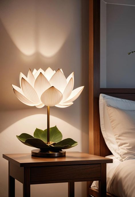 35 Super Cute Bedroom Decor Ideas to Spark Creativity 32 Cute Bedroom Decor Ideas, Cute Bedroom, Diya Lamp, Lotus Lamp, Interior Design Your Home, Indian Home Interior, Interior Lights, Spark Creativity, Cute Bedroom Decor