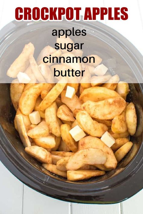 Crockpot Cinnamon Apples, Apple Crockpot Recipes, Crockpot Apples, Cinnamon Apples Recipe, Crockpot Dessert, Baked Apple Recipes, Fall Crockpot Recipes, Lunch At Home, Crockpot Recipes Chicken