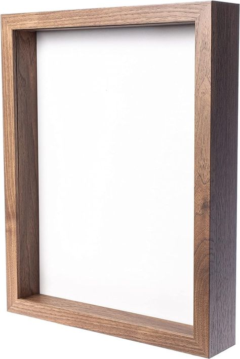 Amazon.com - FrameWorks 11” x 14” Dark Oak Wooden Shadow Box Frame – Soft Felt Back, Tempered Glass, and Included Elegant White Ball Push Pins Wooden Shadow Box, Shadow Frame, Push Pins, Shadow Boxes, Shadow Box Frames, Shadow Box, Tempered Glass, Felt, Frame