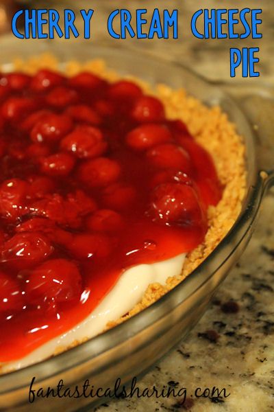 Cherry Cream Cheese Pie #SundaySupper Cream Cheese Cherry Pie, Cherry Cream Cheese Pie, Cream Cheese Pie Recipes, Cherry Cream Cheese, Cheese Pie Recipe, Cream Cheese Pie, Cheese Pie, Cheese Pies, Grandmas Recipes