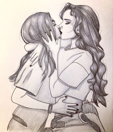 Lesbian couple pencil sketch shading art Two Person Talking Drawing, Lesbian Drawing Base, Lesbian Doodles, Two Girls Drawing, Lesbian Couple Drawing Template, Wlw Drawing, Lgbtq Drawing, Lesbian Paintings Simple, Lesbian Drawn Sketches Easy