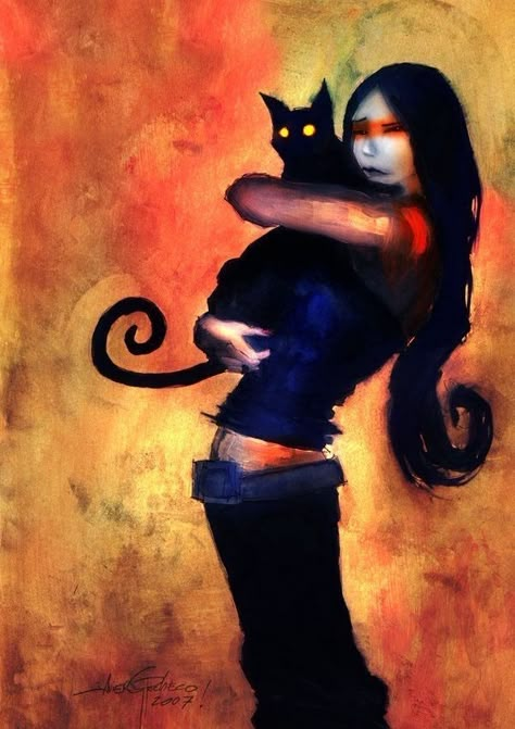 Kunstjournal Inspiration, Fauvism, A Black Cat, Arte Inspo, Ethereal Art, Drawing Inspo, Funky Art, Surreal Art, Black Cats