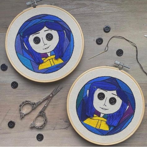 Coraline Embroidery, Coraline, Embroidery