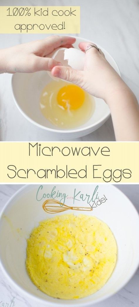 Cook Egg In Microwave, Microwave Recipes Breakfast, Microwave Scrambled Eggs, Easy Scrambled Eggs, Breakfast For One, Microwave Breakfast, Cooking With Karli, Eggs Dinner, Microwave Eggs