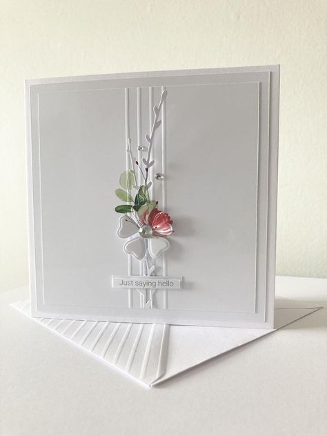 Clean and Simple Card Making | Just saying hello Shayne Eddie, Birthday Card Inspiration, Just Saying Hello, Sympathy Cards Handmade, Simple Cards Handmade, Simple Christmas Cards, Saying Hello, Wedding Cards Handmade, Hand Made Greeting Cards