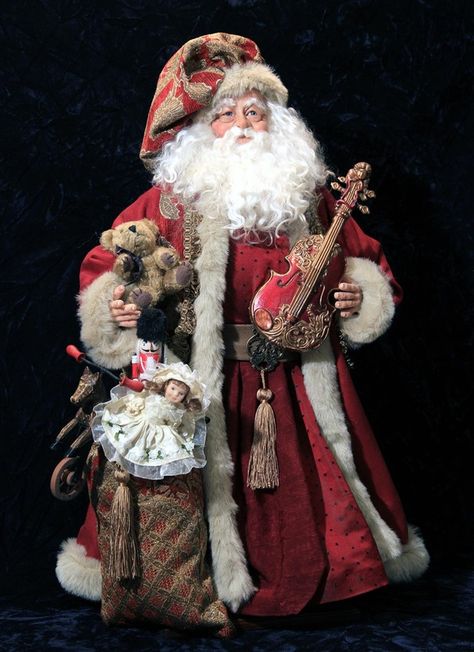 Originals - Old World St. Nicks | Handmade original and reproduction Santa Dolls & Christmas Decor Santa Claus Wallpaper, English Christmas, Victorian Santa, Santa Claus Doll, Santa Art, Primitive Santa, Adornos Halloween, Santa Doll, Kris Kringle