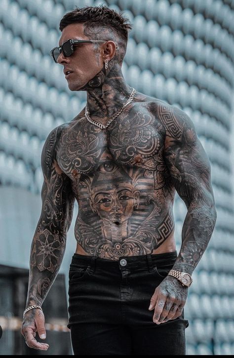 Stomach Tattoo Men, Stomach Tattoos Men, Owl Tattoo Men, Pc Tattoo, Celtic Warrior Tattoos, Andrew England, Tattoo Stomach, Tattoo Guys, Man Tattoos