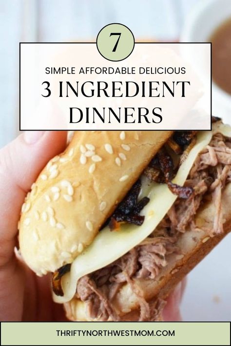 Easy 3 ingredient dinners 5 Ingredient Meals Healthy, Cheap 3 Ingredient Meals, 3 Ingredient Meals Healthy, One Ingredient Foods, 3 Ingredient Ground Beef Recipes, Healthy 3 Ingredient Recipes, Plain Meals, Dinners For Busy Nights, Beginner Cooking