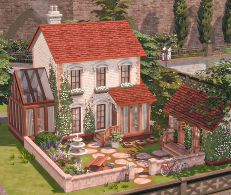 Lotes The Sims 4, Sims 4 House Building, Sims 4 House Plans, Sims 4 House Design, Casas The Sims 4, Sims Houses, Sims 4 Builds, Sims Builds, Sims Building