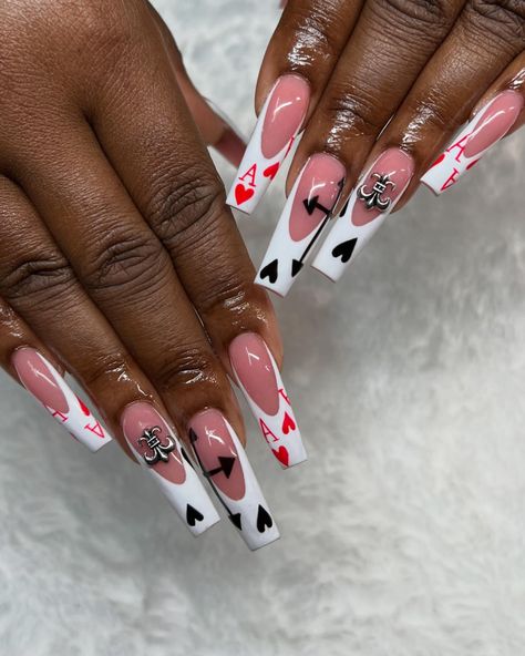 Card Nails, Theme Nails, Uno Card, Cool Instagram Pictures, Long Acrylic, Long Acrylic Nails, Instagram Pictures, Cute Nails, Acrylic Nails