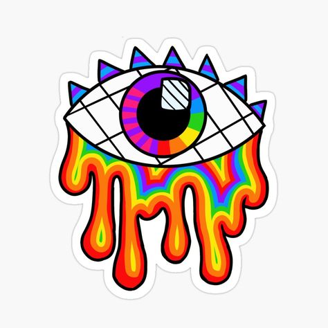 Trippy Eyes Drawing, Bape Art, Trippy Eye, Trippy Designs, Art Journal Prompts, Ball Drawing, Cartoon Eyes, Eye Stickers, Cool Art Projects