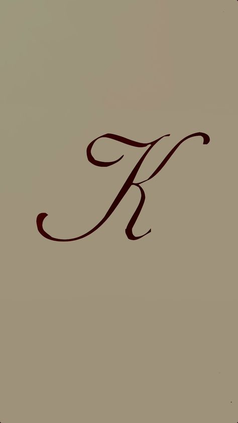 A K Tattoo Letter, K Initial Haircut, K Letter Wallpaper, Caligraphy K, Small K Tattoo, K Cursive Fonts, K Tattoo Letter Heart, The Letter K Tattoo, Cursive K Tattoo