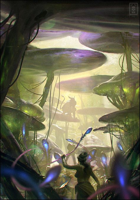 Alien Concept, Alien Worlds, Art Fantasy, Science Fiction Art, Art Et Illustration, Fantasy Art Landscapes, Fantasy Concept Art, Landscape Illustration, Arte Fantasy