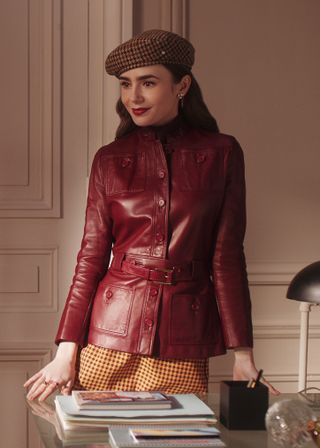 Emily In Paris Season 4 Outfits, Emily In Paris Season 4, Paris Lifestyle, French Outfits, Emily Cooper, Skin Tight Pants, Emily In Paris Outfits, Bota Over, Ruched Midi Skirt