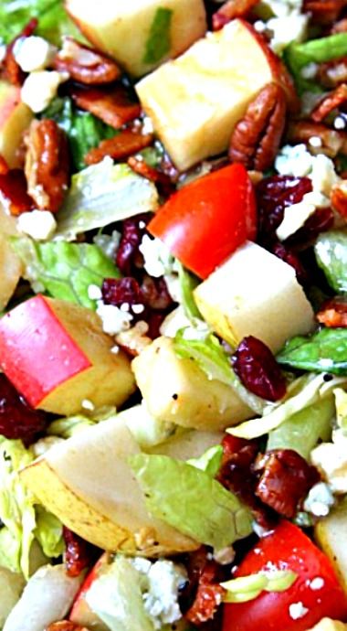 Autumn Chopped Salad Autumn Chopped Salad, Recipes For Supper, Keto Salad Recipes, Salad With Apples, Types Of Salad, Salads Dressing, Guest Ideas, Keto Salad, Pecan Salad