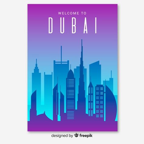 Dubai flyer | Free Vector #Freepik #freevector #banner #brochure #flyer #travel Tourism Day, Ribbon Banner, Plane Travel, Holiday Background, Dubai Travel, Travel Brochure, Happy Travels, Life Is A Journey, Travel Maps