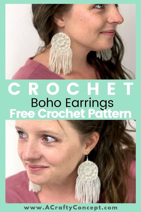 Easy Earrings, Crocheted Earrings, Crochet Pattern Tutorial, Earrings Crochet, Creeper Minecraft, Crochet Geek, Crochet Jewelry Patterns, Crochet Earrings Pattern, Crochet Easy