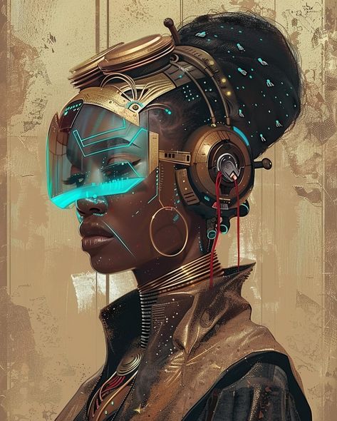 Today’s AI Art of the day #afrofuturism fusion of tradition and technology. #AIart #midjourneyart #midjourneyai #generativeart #ai Afro Futurism Aesthetic, Afropunk Futurism, Afrofuturism Aesthetic, Afrofuturism Fashion, Afro Inspiration, Black Gods, Cyberpunk Inspiration, Afro Futurism, Art Of The Day