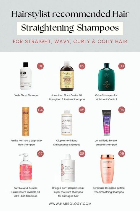 Shampoo And Conditioner For Straight Hair, Straight Hair Shampoo, Shampoo For Silky Hair, Shampoo Recommendations, Curly To Straight Hair, Hot Hair Tools, Straightening Curly Hair, Amazon Hair, Healthy Hair Routine