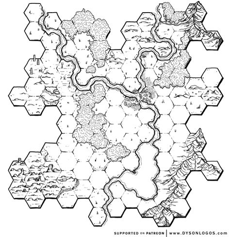 [Hexmap] Adventures Around Jalovhec | Dyson's Dodecahedron Dm Notebook, Dungeon Design, Drawing Maps, Hexagon Game, Cartography Design, Hex Map, Fantasy Map Making, Map Layout, Fantasy World Map