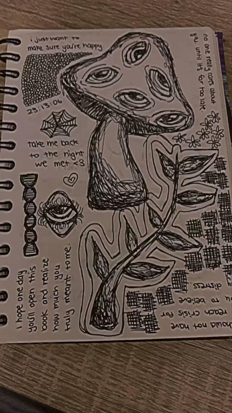 Some Drawings, Notebook Drawing, Arte Grunge, Indie Drawings, Art Journal Therapy, Sketchbook Art Journal, Grunge Art, Easy Doodles Drawings, Art Diary