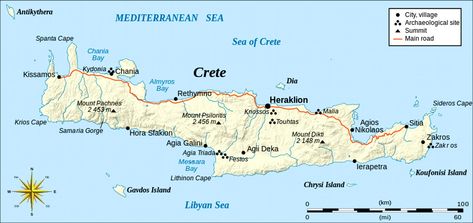 Exotic beaches in Crete, Greece | itinari Crete Map, Minoan Culture, Year 3000, Greek Islands Vacation, Crete Chania, Ancient History Archaeology, Greece Map, Historical Eras, Crete Island