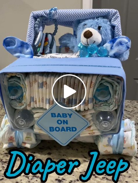 Lemon8 · The ULTIMATE Baby Shower Gift: A Diaper Jeep! · @BephieBucks Baby Boy Diaper Cake Ideas Diy, Baby Boy Shower Gift Ideas, Diaper Jeep, Jeep Diaper Cake, Diaper Cake Instructions, Diaper Gifts, Shower Gift Ideas, Blue Bandana, Baby Shower Gifts For Boys