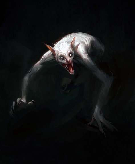 ArtStation - Werecat, Jonathan Wesslund Jonathan Wesslund, Creepy Fantasy Art, Scp 001, Scarlet King, Shadow Monster, Vampire Cat, Cat Dark, Modern Magic, Alien Design