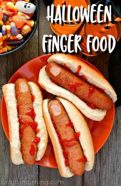 50+ Easy Halloween Appetizers For Party Which Everyone Will Love Halloween Finger Hotdogs, Finger Hotdogs Halloween, Hot Dog Halloween Food, Spooky Hotdogs, Halloween Hotdogs Ideas, Halloween Hot Dog Fingers, Halloween Food Ideas For Dinner For Kids, Halloween Easy Snacks For Party, Spooky Foods For Halloween Party Easy