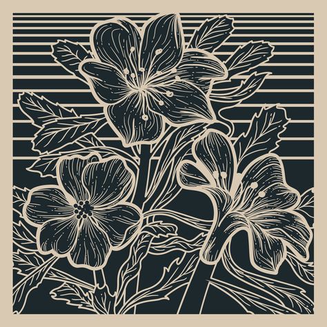 Flower Linocut, Linocut Design, Printmaking Inspiration, Linocut Printmaking, Lino Art, Desert Flowers, Linocut Art, Desert Cactus, Cactus Flower