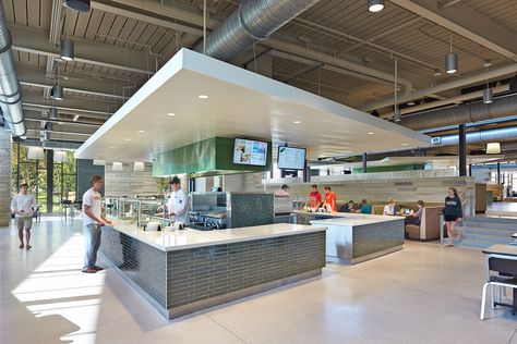 Robert Benson Photography University Dining Hall Design, University Dining Hall, Dining Hall Design, University Food, College Kitchen, Dining Counter, Unc Charlotte, Hall Ideas, Eclectic Dining