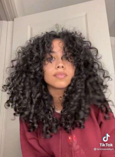 Curly Haircuts Layers Natural Curls, Curtain Bangs 3b Hair, Curtain Bangs Coily Hair, Medium 3b Curly Hair, 3b Haircut Curly, Rezo Haircut Curly Hair, 3b Curly Hair Long Layers, Face Framing Layers Curly Hair Natural, Curly Hairstyles Haircuts