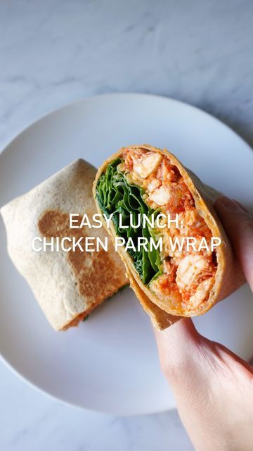 Kylie, MS, RD, LDN | Dietitian on Instagram: "Day 5 of Easy, Health Lunches: Chicken Parm Wrap (follow @nutritionbykylie for more) This series is dedicated to the people who can’t spend more than 15 min on lunch because they’re working from home, in between classes, taking care of their kids, just trying their best, short on time for any other reason, lacking the energy to do so, or just not in the mood to make a fancy meal. Today we’re making chicken parm wraps (can you tell I’m in my wrap er Chicken Parm Wrap, Chicken And Marinara Sauce, Leftover Shredded Chicken, Brown Notes, Cottage Cheese Dips, Health Lunches, Food Savory, Making Chicken, Not In The Mood