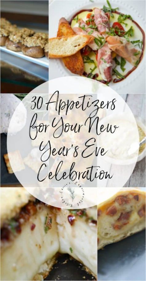 Whatever you're doing NYE it will most likely include appetizers. Here are 30 Appetizer Recipes for your New Year's Eve Celebration. #appetizers #newyearseve #nye Creamed Spinach Dip, Hanukah Appetizers, Ranch Dipping Sauce, New Years Appetizers, Dip Recipes Appetizers, Goat Cheese Crostini, New Year's Eve Appetizers, Sausage Stuffed Mushrooms, Cheese Stuffed Mushrooms