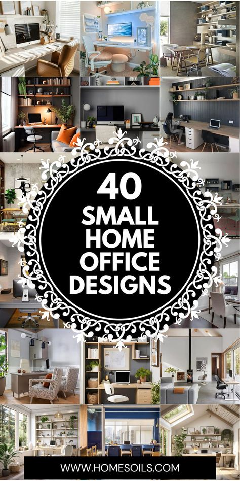 Maximize your space with 40 small home office design ideas that blend functionality with style. From efficient layouts to clever storage solutions, these designs will help you create a productive and inspiring workspace. Check my site for the best ideas to transform your small office! Small Home Office Room Layout, Galley Office Small Spaces, Home Office Loft Design, Maximize Office Space At Home, Loft Office Space Home, How To Make A Small Office Look Bigger, Studio Home Office Ideas, Remodel Office Ideas, Basement Small Office Ideas