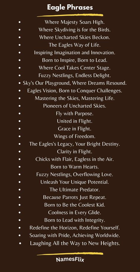 Eagle Phrases Eagle Sayings, Eagle Symbolism, Eagles Quotes, Advertisement Ideas, Leadership Vision, Sports Slogans, Eagle Symbol, An Eagle, Hallway Ideas