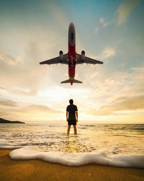 Demas Rusli on Instagram: "'If you never go, you'll never know' ✈️ // Spotting planes taking off and landing at Mai Khao Beach next to the Phuket Airport with @jeffchendesigns and @seelautravels was super fun! 😀 The epic sunset was a bonus too! 😍 Have you ever seen planes taking off/landing this close before? #phuket #thailand #travel" Phuket Thailand Beach, Phuket Thailand Travel, Phuket Airport, Plane Spotting, Thailand Beaches, Phuket Thailand, Thailand Travel, Phuket, Beach Sunset