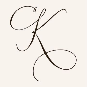 Initial Tattoo K, Letter K Calligraphy, Cursive K Tattoo, Cursive I, Letter K Tattoo Ideas, K Calligraphy Letter, K Tattoos, Pretty Calligraphy, Letter K Aesthetic