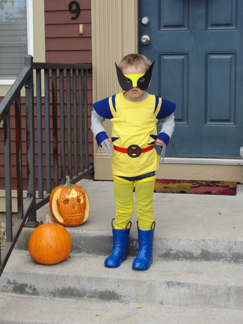 Our homemade wolverine costume Diy Wolverine Costume Kids, Wolverine Diy Costume, Diy Wolverine Costume, Wolverine Costume Kids, Wolverine Costume, Men Halloween, Diy Costumes Kids, Easy Costumes, Costume Diy