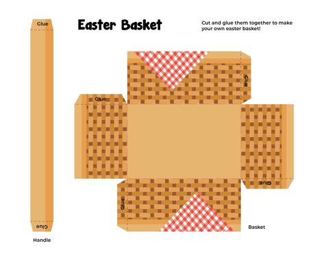 Basket Printable, Basket Template, Easter Basket Templates Free Printables, Easter Basket Printable, Easter Basket Template, Easter Coloring Pages Printable, Easter Bingo, Unique Easter Baskets, Easter Baskets To Make