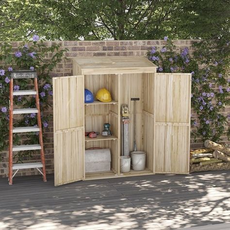 Shed Tool Storage, Outside Storage Shed, Generator Shed, Wooden Garden Storage, Outside Storage, Garden Storage Shed, Outdoor Storage Cabinet, Small Tools, Wood Shed