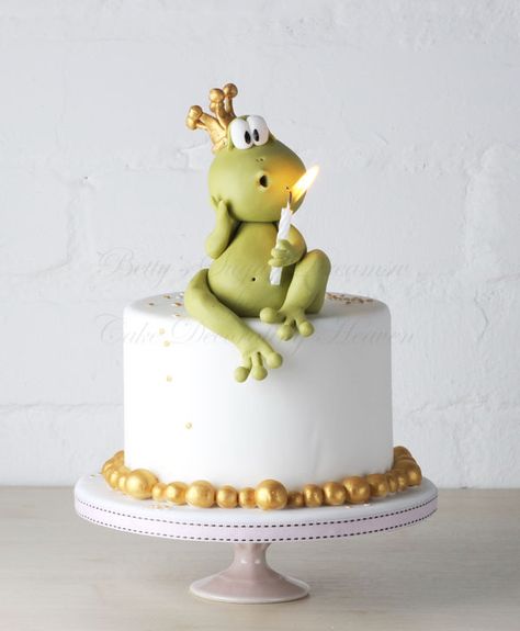 Frog Cake, Cupcake Cake, Novelty Cakes, A Frog, Occasion Cakes, Birthday Cake Kids, Fancy Cakes, Food Cakes, Fondant Cakes