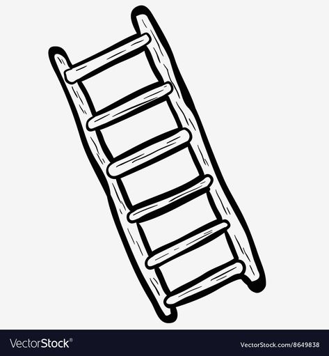 Ladder Illustration, White Cartoon, Outline Drawing, Language Arts Lessons, Clipart Black And White, Outline Drawings, Construction Site, My Photo Gallery, Language Arts