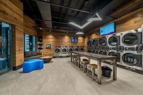 Laundromat Design, Laundry Lounge, Laundromat Business, Self Service Laundry, Laundry Business, Coin Laundry, Commercial Laundry, Wash And Fold, Laundry Solutions