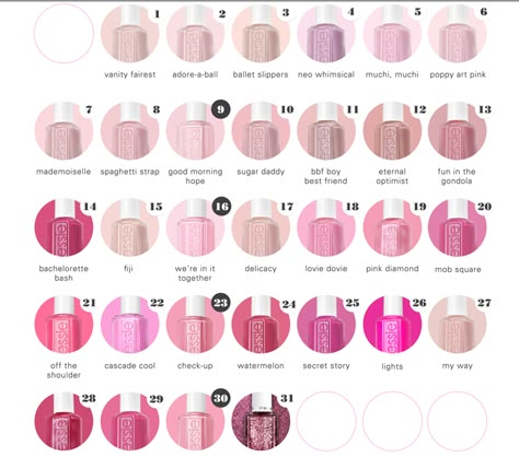 Nails Long Pink, Essie Pink, Essie Pink Nail Polish, Pink Essie, Essie Nail Polish Colors, Essie Colors, Essie Nail Colors, Essie Polish, Pink Polish