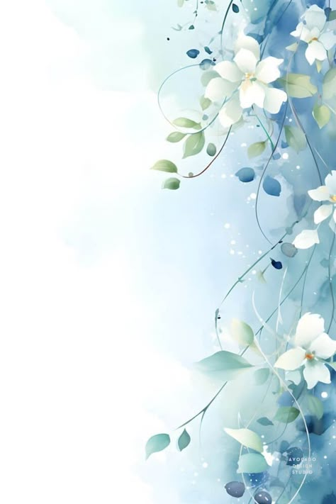 Beautiful Frames And Borders, Background Design Landscape, Background Flower Design, Background Blue Flower, Peace Background, Beautiful Border Designs, Floral Border Design Frames, Peaceful Background, Watercolor Background Wallpaper